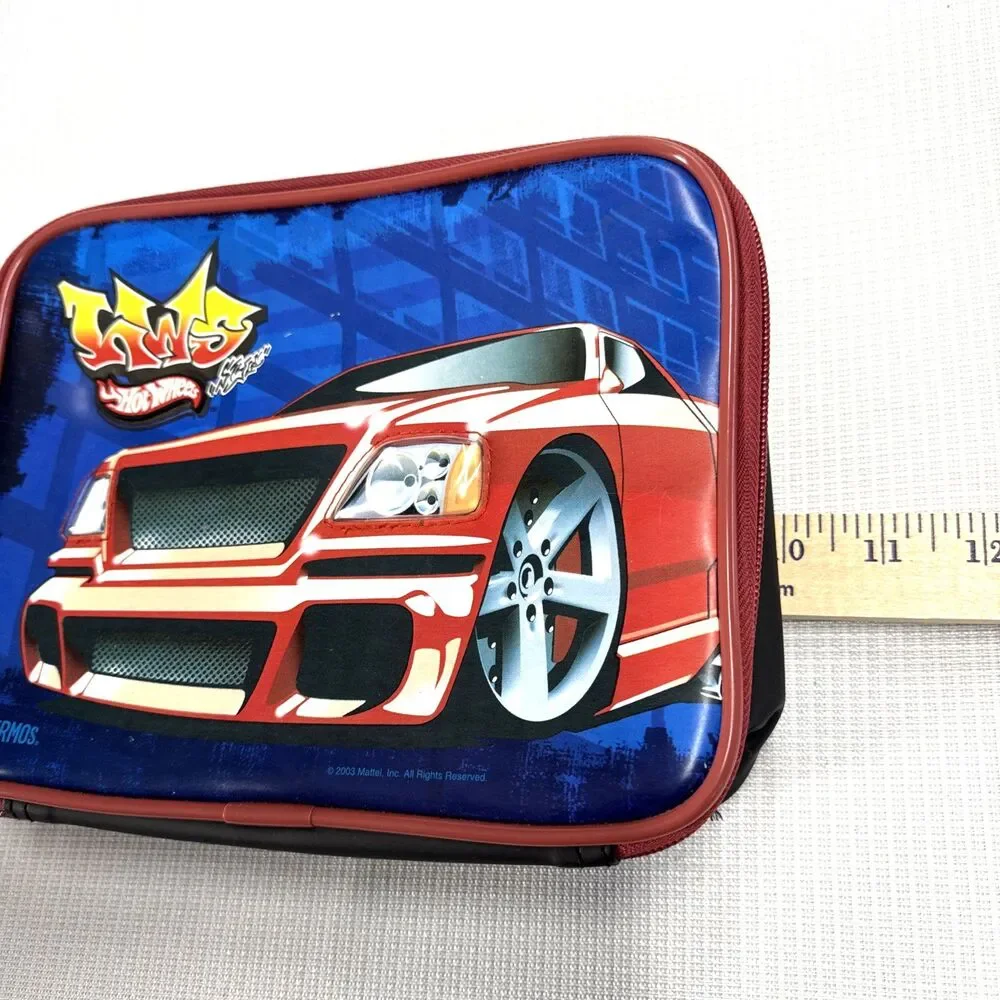 Vintage 3D Thermos® Insulated Hot Wheels Soft Lunch Bag - 🔥 RARE!